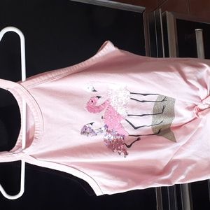 Little girls beautiful pink shimmery summer top